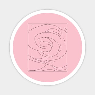 Abstraction White Rose Magnet